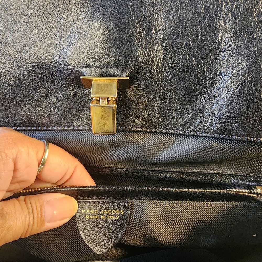 Marc Jacobs BUDDY Quilted Satchel Bag Black $1295+ Made in Italy - Picture 9 of 12